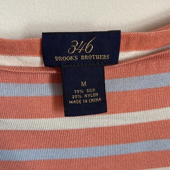 Brooks Brothers Silk Striped Top - Picture 2 of 4